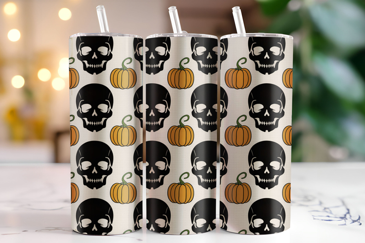 Halloween Skull Tumbler Wrap | Sublimation | Tumblers