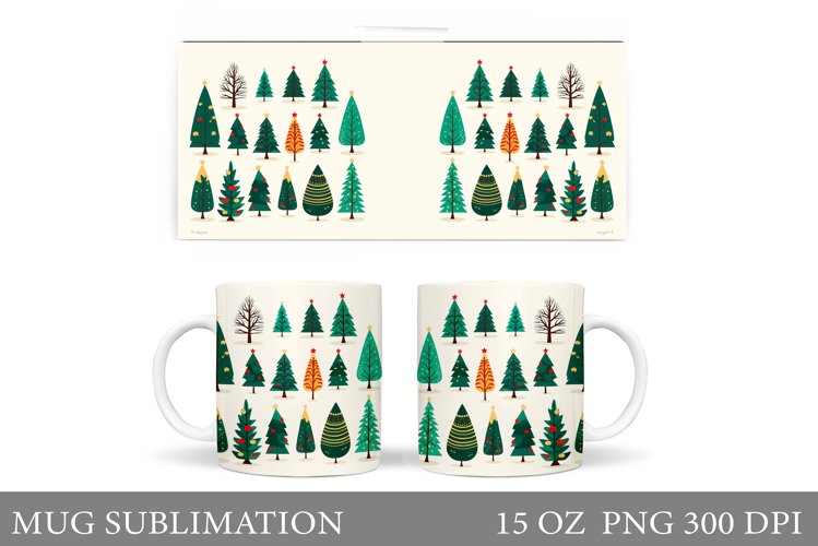 Christmas Tree Mug Sublimation. Christmas Tree Sublimation