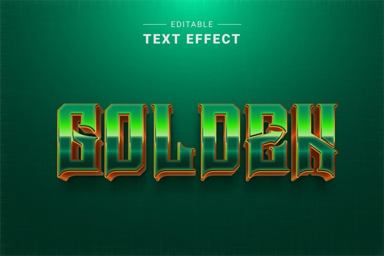 Editable Text Effect for Illustrator. Vector Graphic styles example image 1