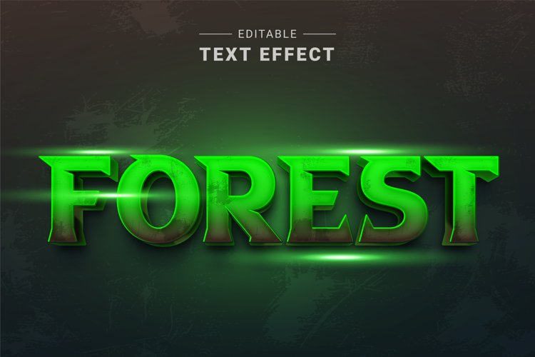 Editable Text Effect for Illustrator. Vector Graphic styles example image 1