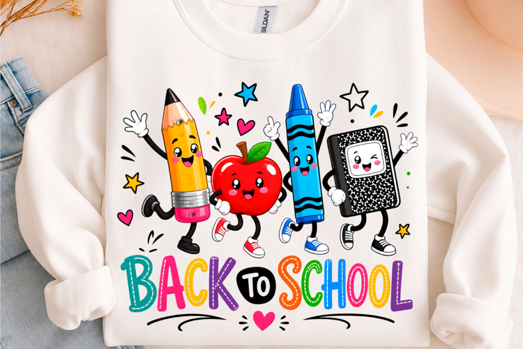 Cute Back to School Supplies PNG