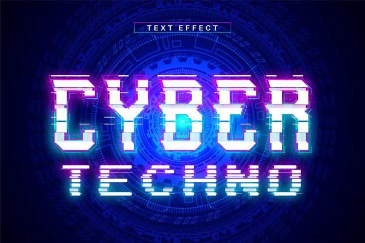 Editable Text Effect for Illustrator. Vector Graphic styles example image 1