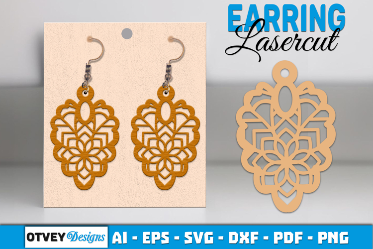 Mandala Earring Lasercut