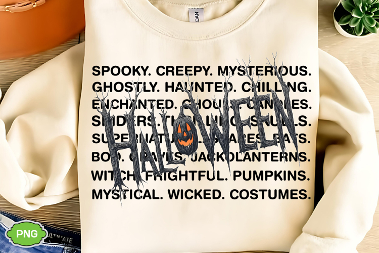 Halloween Words PNG, Spooky Season PNG, Halloween PNG
