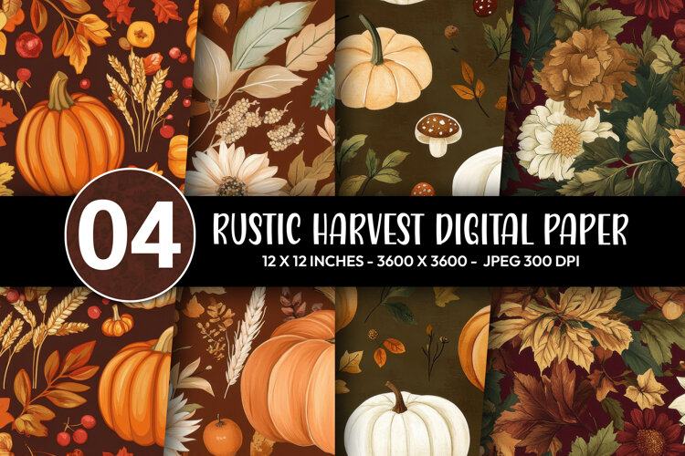 Rustic Harvest Digital Paper example image 1