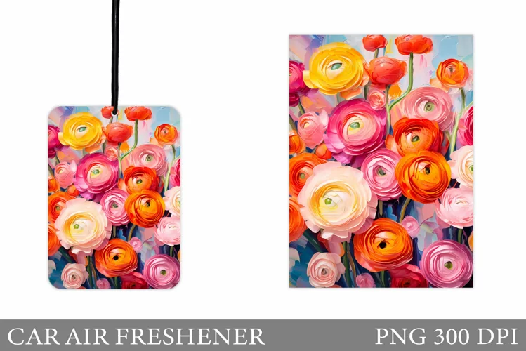 3D Flowers Car Air Freshener. Floral Car Air Freshener