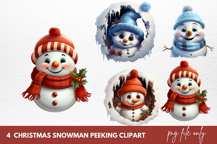 Christmas Snowman Clipart Image 10