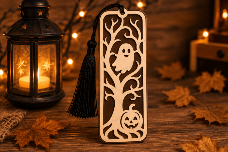 Halloween Bookmark Laser Cut SVG File, Halloween Laser Cut