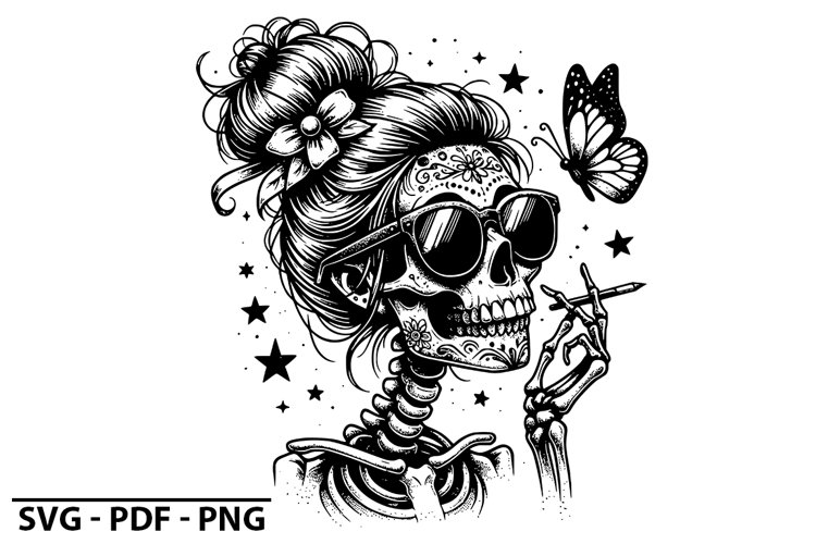 Funny Skeleton SVG Design | High Quality SVG File