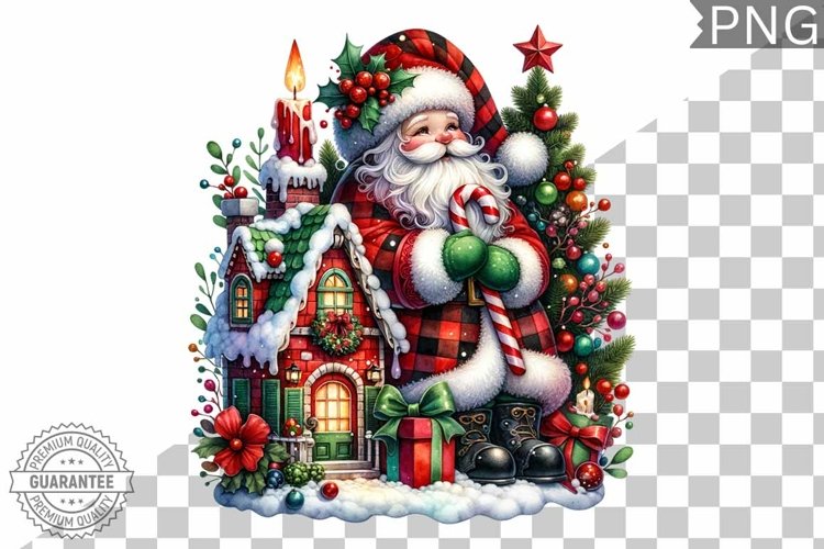 Christmas Santa Sublimation - Clipart PNG Design example image 1