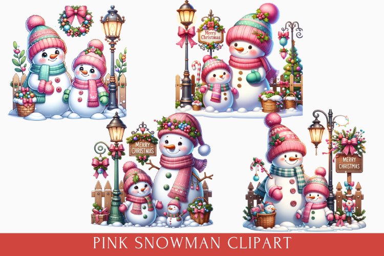 Cute Snowman Clipart Image 18