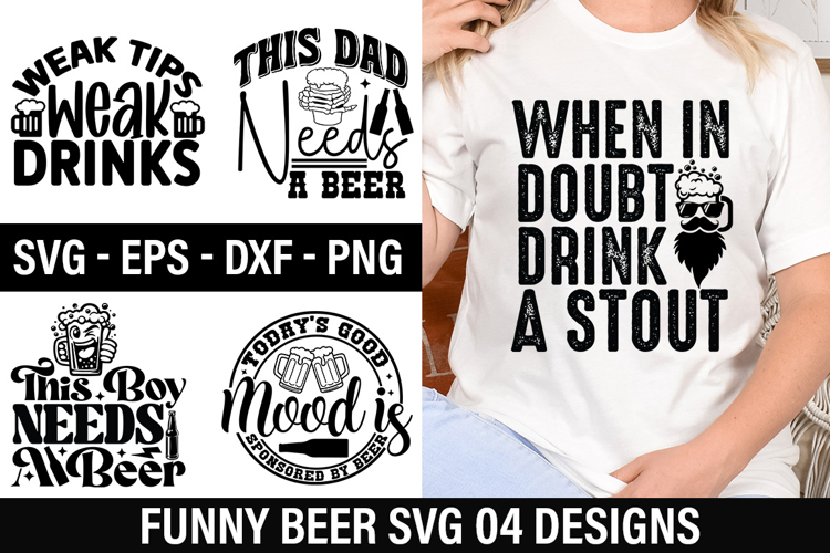 Funny Beer SVG Design - Today s good mood is sponsored by be