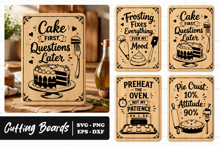 Funny Cake Baking Quotes SVG PNG
