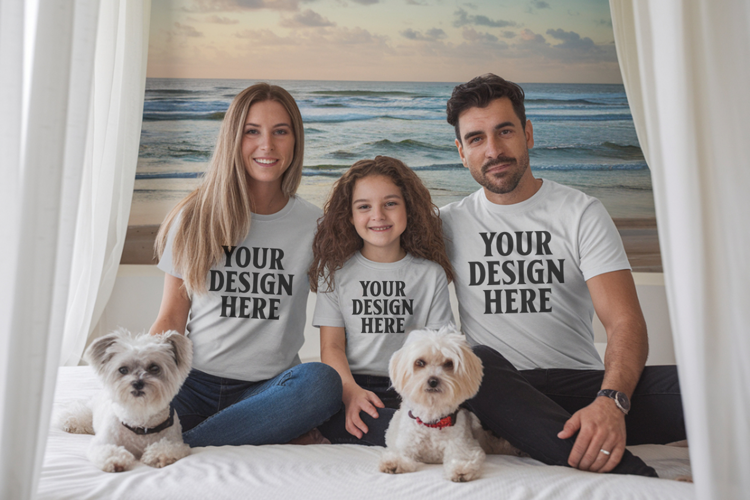 Bella Canvas 3001 Family Group Mockup