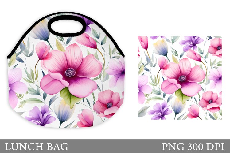 Flowers Lunch Bag. Flowers Lunch Bag Sublimation
