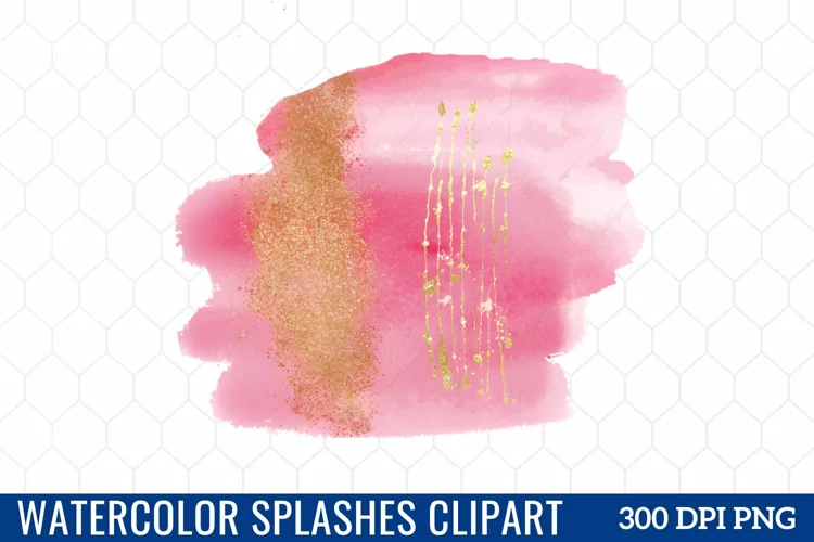 Watercolor Splashes Clipart