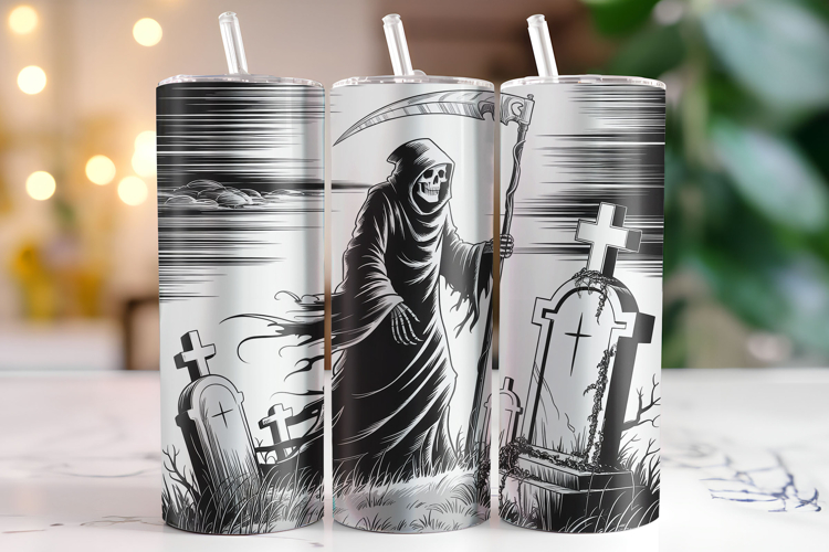 Grim Reaper Tumbler Wrap | Sublimation | Tumblers