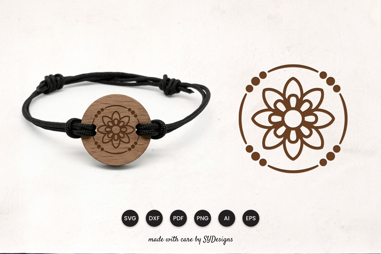 Floral Bracelet Laser Cut SVG