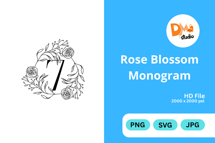 Rose Blossom Monogram