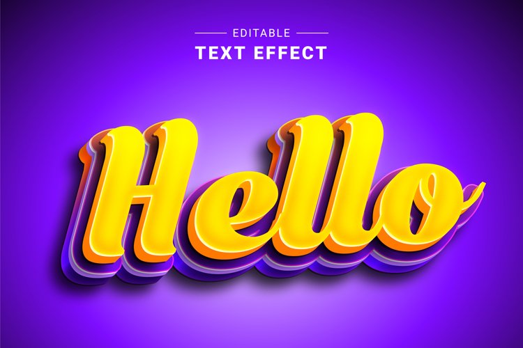 Editable Text Effect for Illustrator. Vector Graphic styles