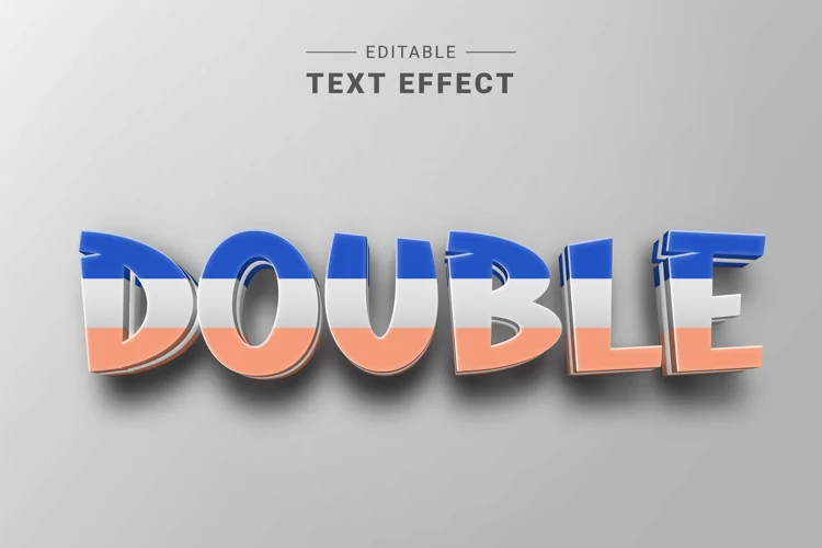 Editable Text Effect for Illustrator. Vector Graphic styles