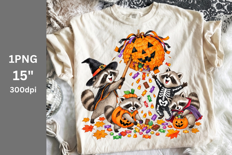 Halloween PNG, Raccoon PNG, Fall PNG