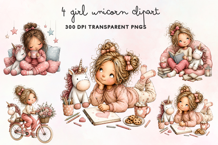 Cute Unicorn Clipart Image 6