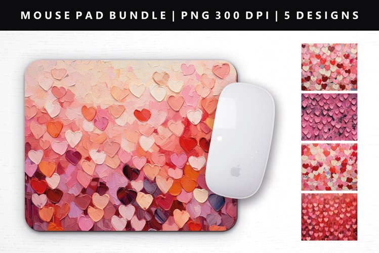 Heart Mouse Pad Design | Mouse Pad Sublimation PNG example image 1