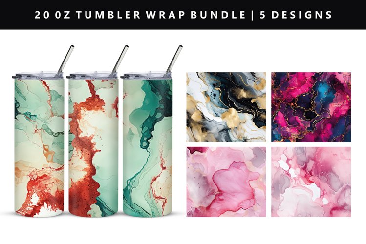 Alcohol Ink Tumbler Wrap Image 7