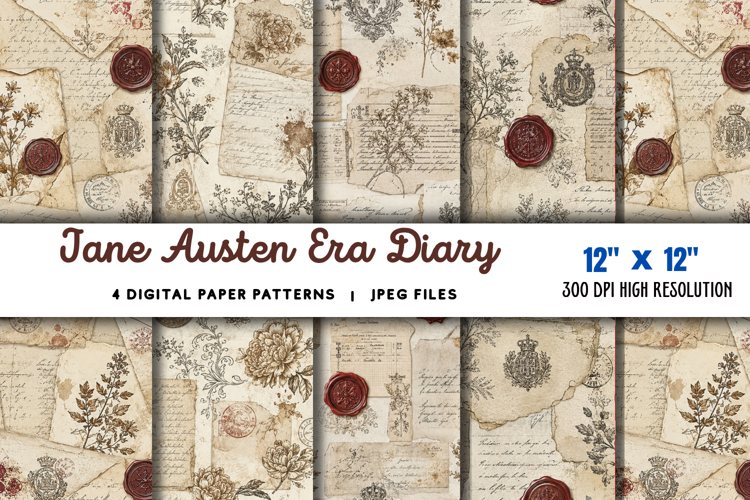 Jane Austen Era Diary Sheets JPG