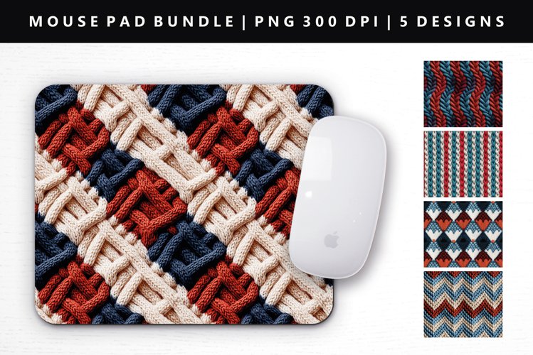 Knitted Mouse Pad Design | Mouse Pad Sublimation PNG example image 1