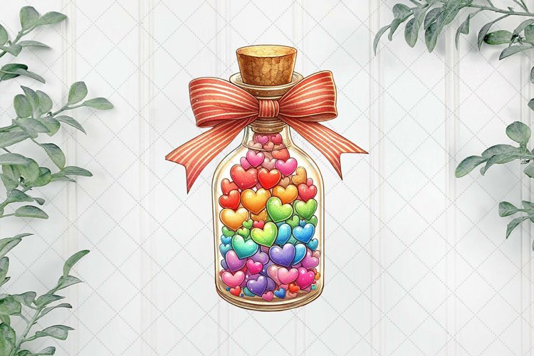 Love Bottle Valentine’s Day Sublimation