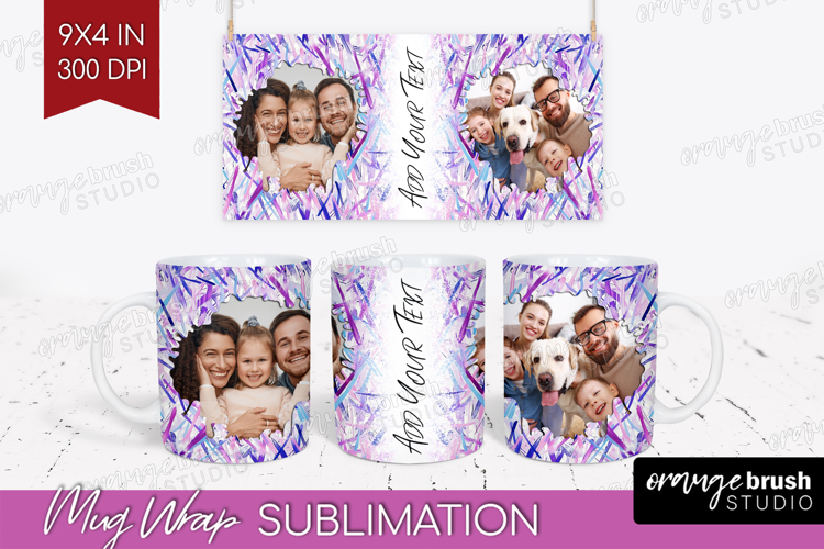 Brush Stroke Photo Mug Wrap PNG - Abstract Texture Picture