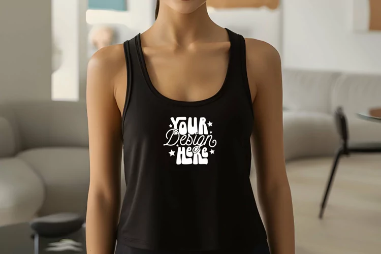 Next Level 1533 Black Mockup, Next Level Tank Top Mockup