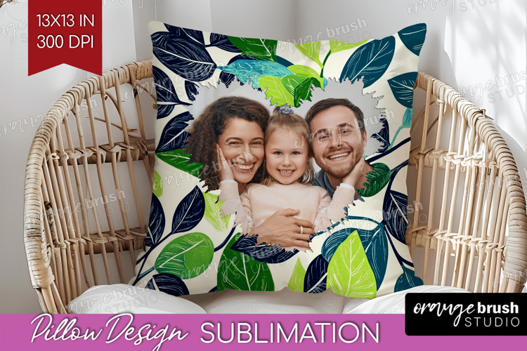 Eucalyptus Photo Pillow PNG - Botanical Picture Frame Pillow
