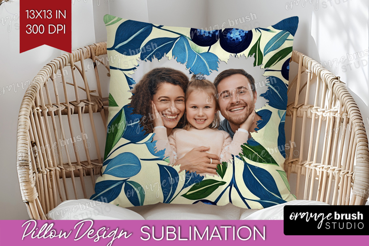 Eucalyptus Photo Pillow PNG - Botanical Picture Frame Pillow
