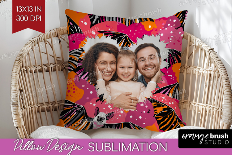 Halloween Photo Pillow PNG - Brush Stroke Picture Frame
