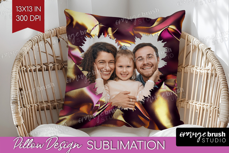 Rose Gold Photo Pillow PNG - Abstract Picture Frame Pillow