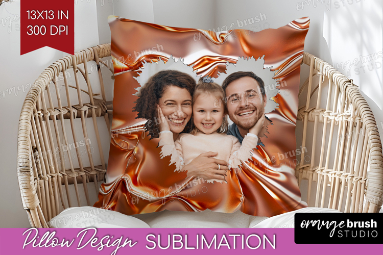 Rose Gold Photo Pillow PNG - Abstract Picture Frame Pillow