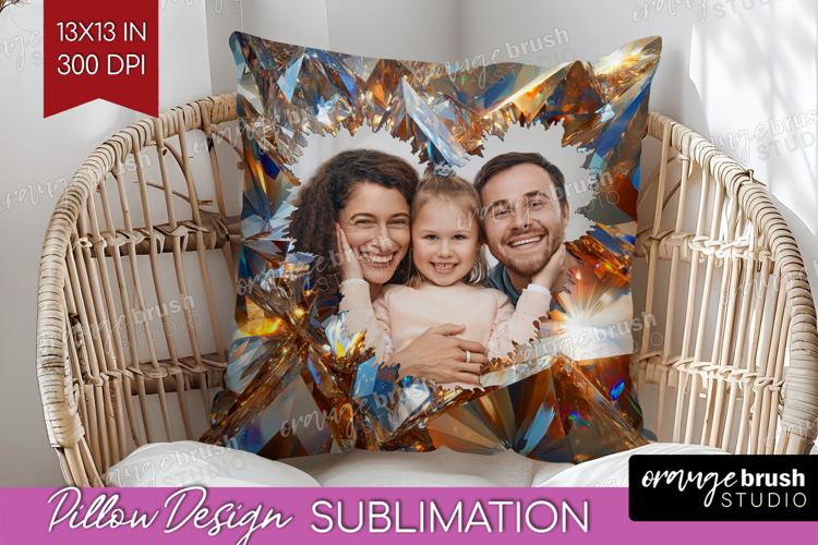 Gem Texture Photo Pillow PNG - Gemstone Picture Frame Pillow