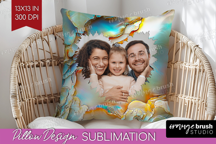 Pearl Photo Pillow PNG - Pearl Texture Picture Frame Pillow
