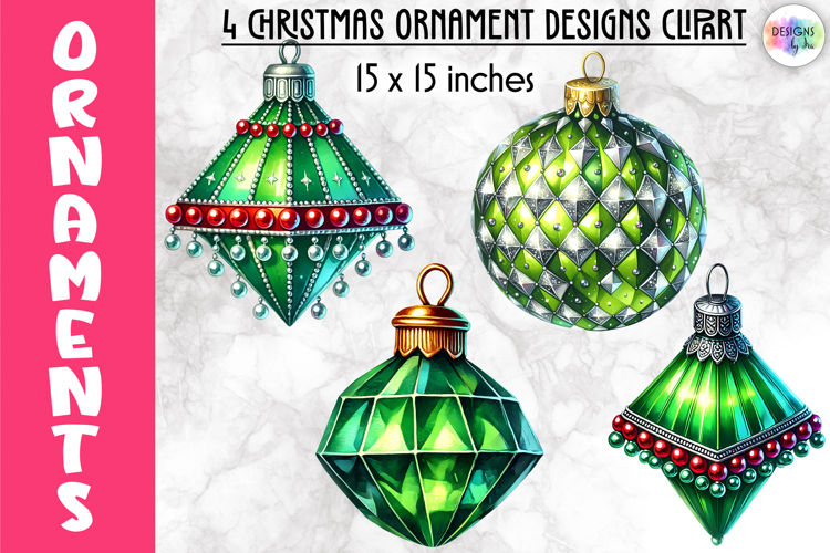 Christmas Ornaments Clipart, Christmas Tree Baubles PNG