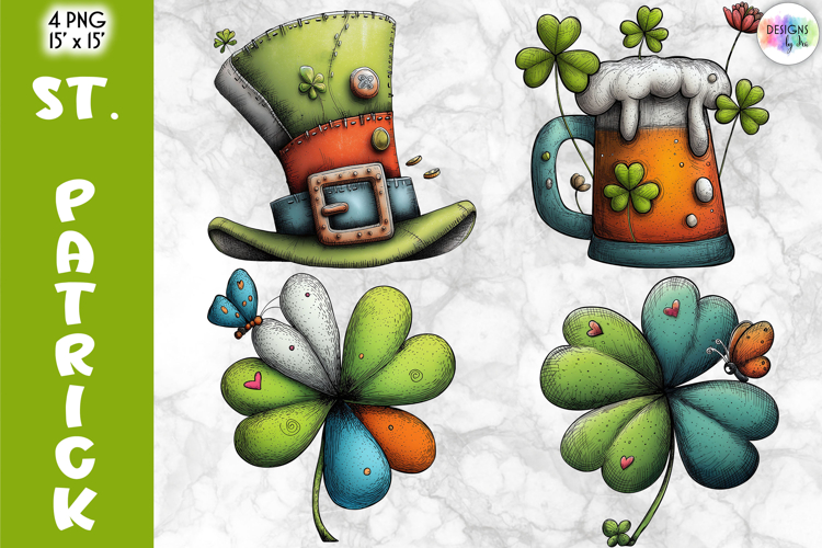 St. Patrick’s Day Clipart, Cute Lucky Animals & Irish Icons