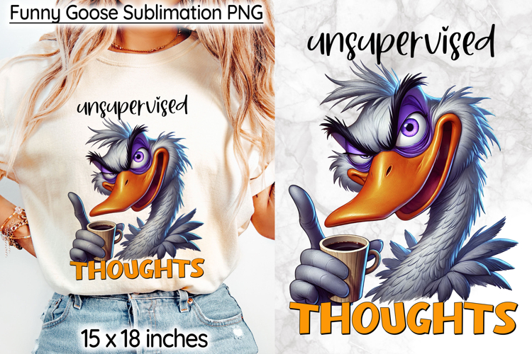 Funny Goose Sublimation, Silly Goose Sarcastic Print