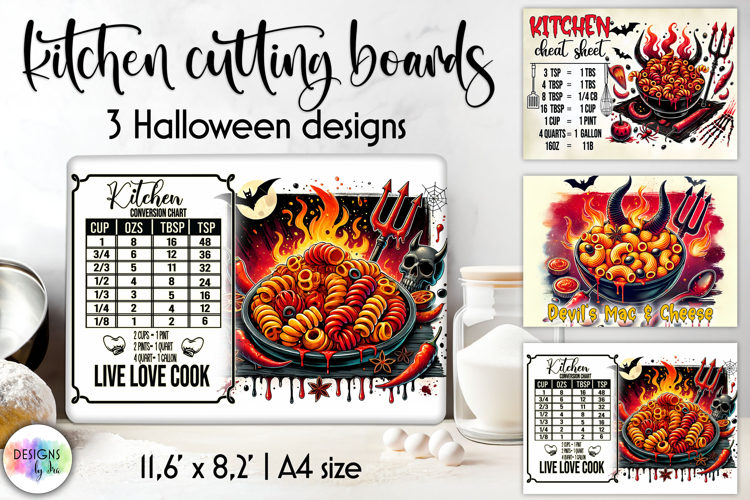 Halloween Cutting Boards Designs, Kitchen Conversion Charts