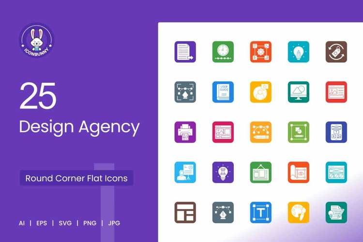 25 Design Agency Essentials Icons