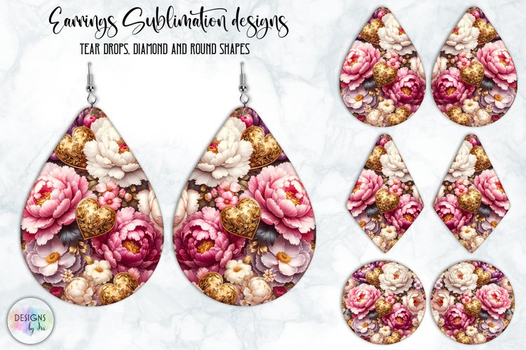 Baroque Flowers Earrings Design, Vintage Floral Earrings example image 1