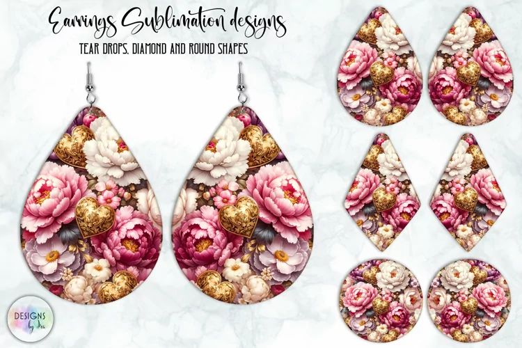 Baroque Flowers Earrings Design, Vintage Floral Earrings
