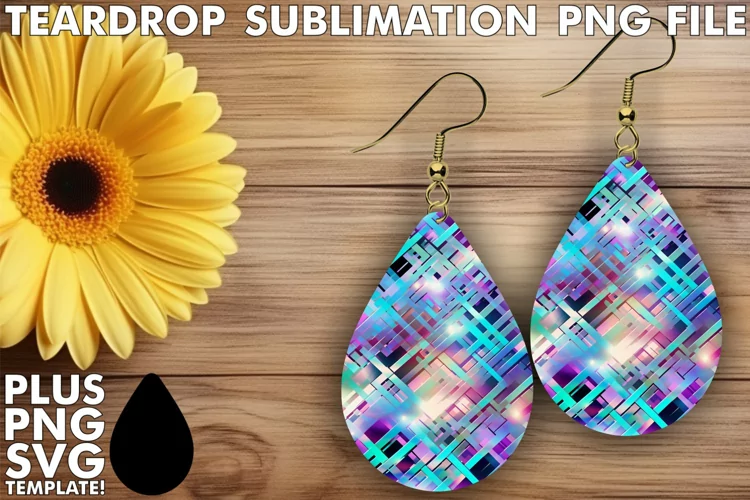 Mesmerizing Holography: Sublimation Teardrop Bling