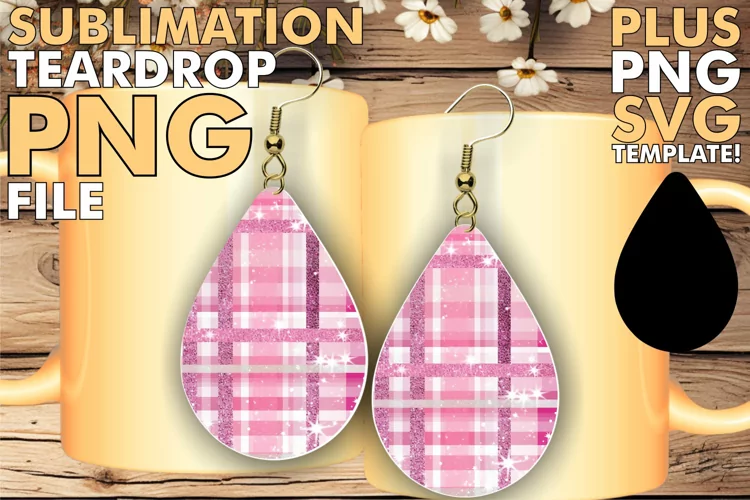Elegant Sublimation Patterns: Glitter Teardrop